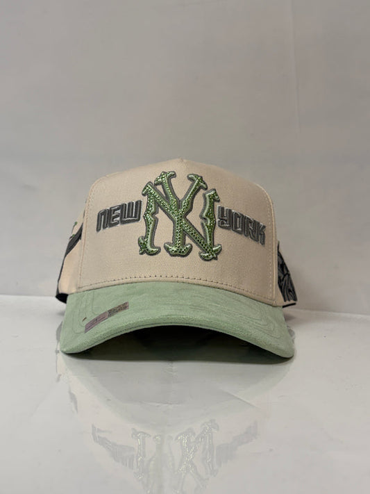 Gorra NY Cristals beige/green