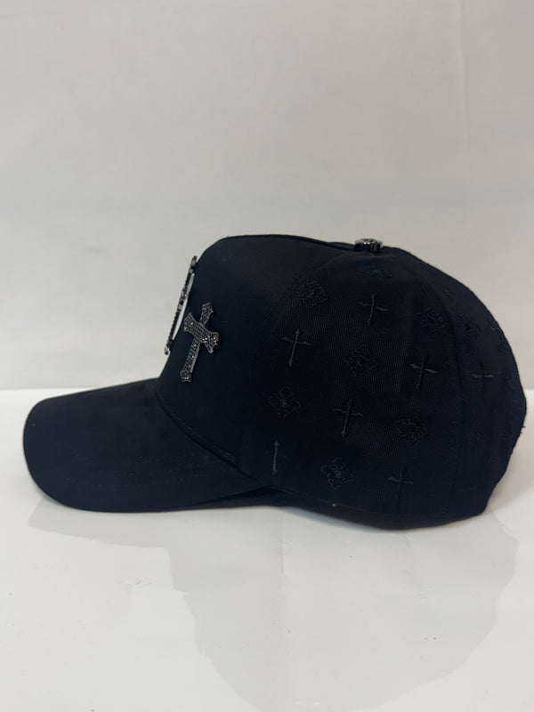GORRA 3 CRUCES ALL BLAKC