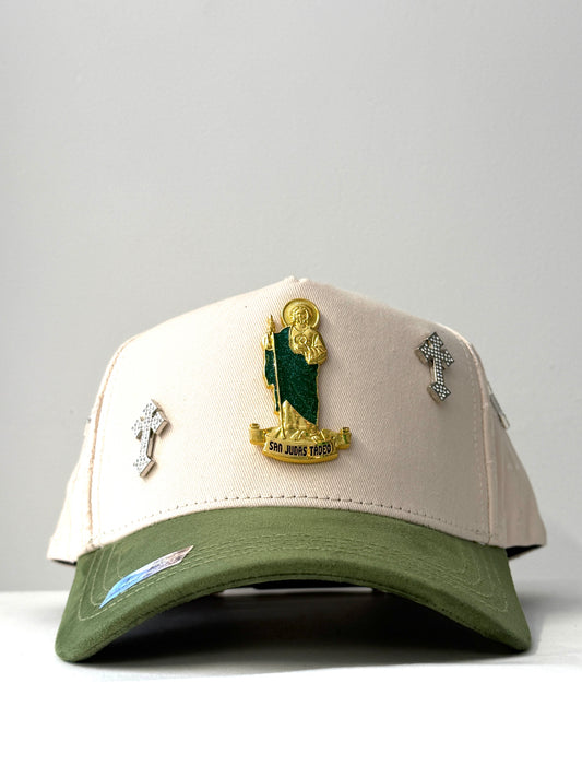 Gorra San Judas beige green